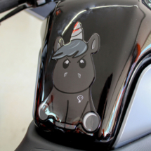 Böses Einhorn Aufkleber Motorrad Auto